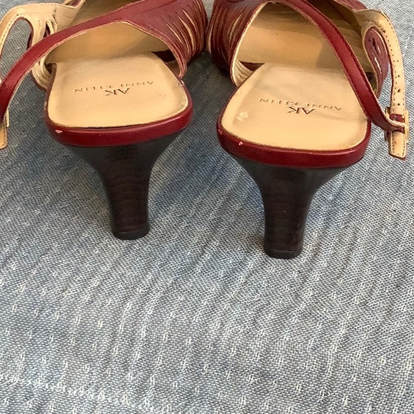 Vintage Anne Klein Red Slingbacks, size 10, FTTS - Picture 4 of 6